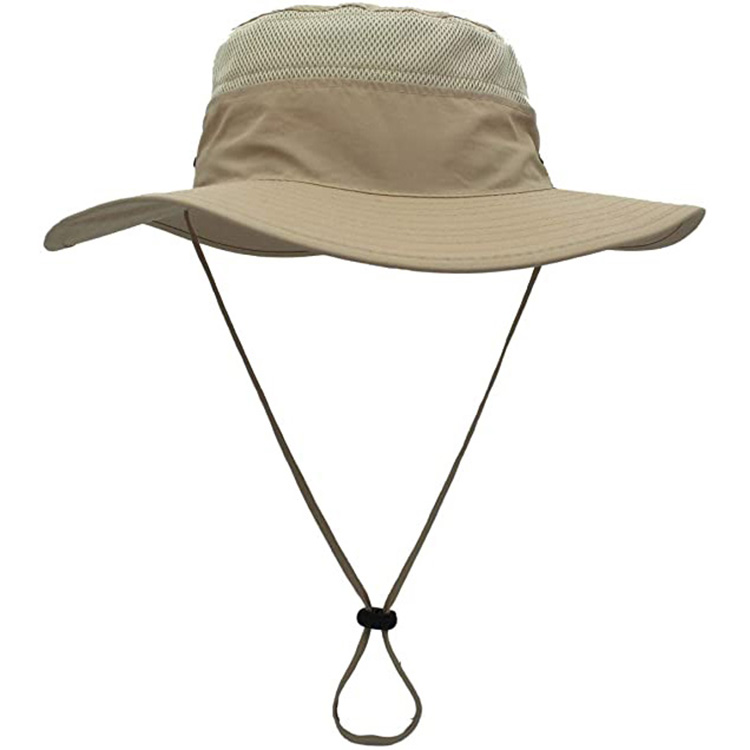 Breathable Cotton Bucket Hats w/ Chin Cord | Portable Packable Design | Windproof Outdoor & Beach Use